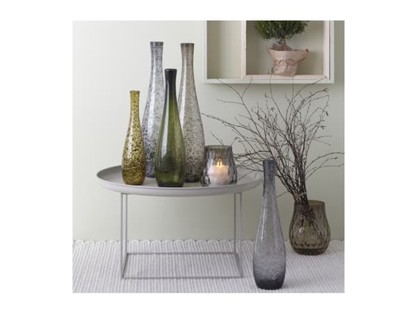 LEONARDO Giardino, Flaske-formet Vase, Glass, Grå, 600 mm, 155 mm, 155 mm