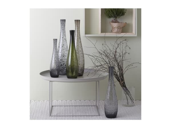 LEONARDO Giardino, Flaske-formet Vase, Glass, Grå, 600 mm, 155 mm, 155 mm