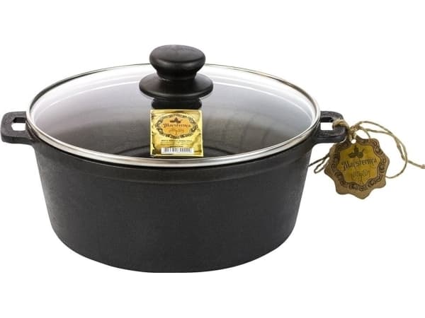 Maysternya Cast iron pot with glass lid Maysternya, 6 l, T404C3