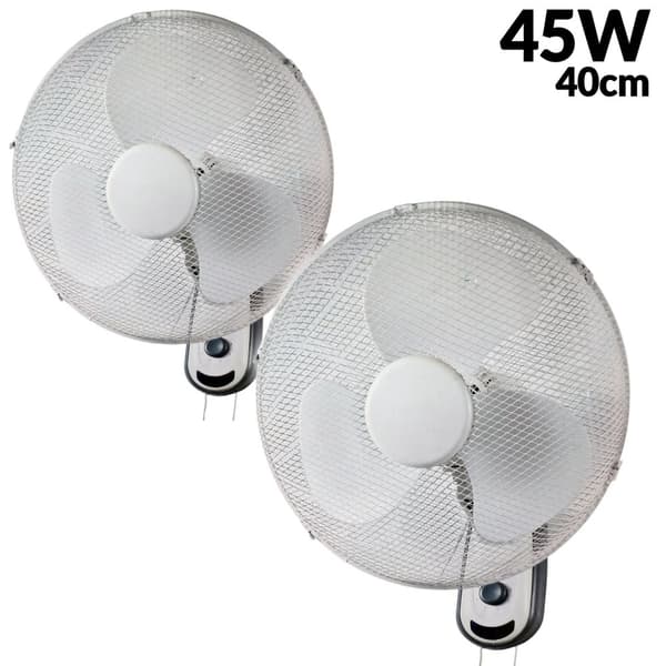 Vægventilator 45W, 3 Justerbare Hastigheder, Nem Installation 40cm Diameter,4 PA'er 45W, EU