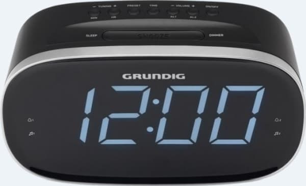 Grundig Sonoclock3100, Digital vekkerklokke, Oval, Sort, Innendørs, 24 timers, FM