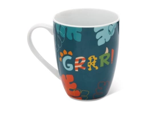 NICI 49471 Cerastupsy 310ml dinosaurus posliini muki, paperi nauhoitus