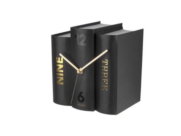 Karlsson Book, Bord, Kvartsklokke, Rektangel, Sort, Papir, Batteri