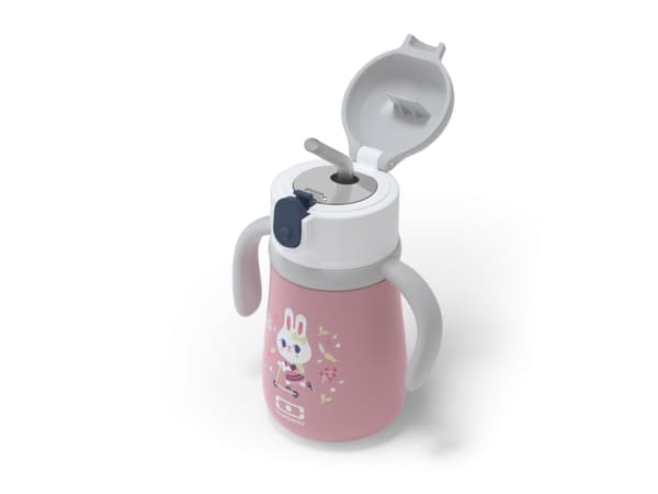 monbento MB Stram, 360 ml, Daglig användning, Rosa, Polypropylen (PP), Silikon, Rostfritt stål, pink Bunny, Barn