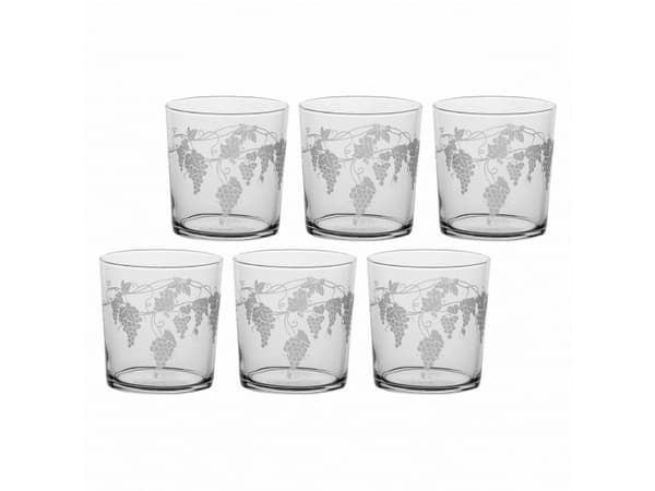 La Porcellana Bianca 6 tykkbunnede glass Babila drue - Gjennomsiktig, 350 ml