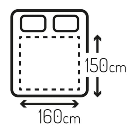 Mesko MS 7420 electric blanket Electric bed warmer 2x 60 W White, Polyester