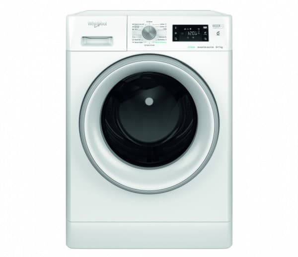 Whirlpool FFWDB 976258 SV EE, Frontmatet, Frittstående, Hvit, Venstre, 9 kg, 1600 RPM