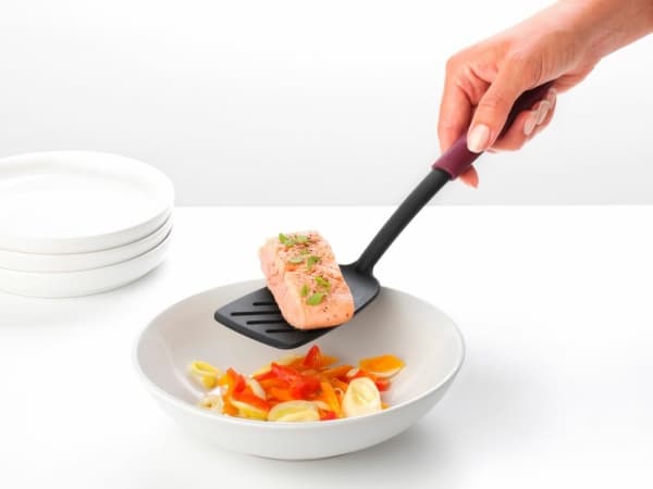 Brabantia 230868, Stekespade, Sort, Plast, Aubergine, Rød, Opphengshull, China