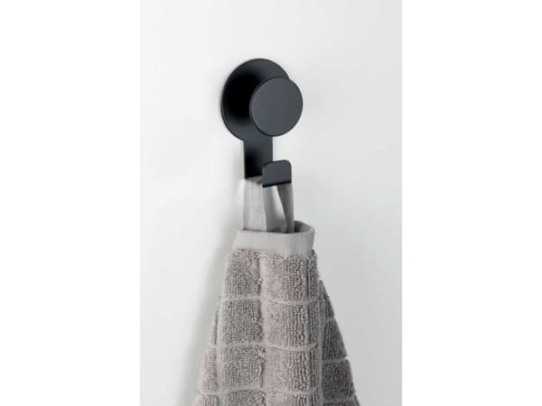 WENKO 24446100, Innendørs, Universalkrok, Sort, Rustfritt stål, Limstrimmel, 50 mm