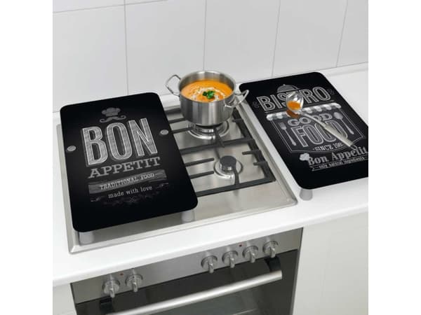 Wenko Glassbeskyttelsesplater BON APPETIT for komfyr - 2 stk, WENKO,