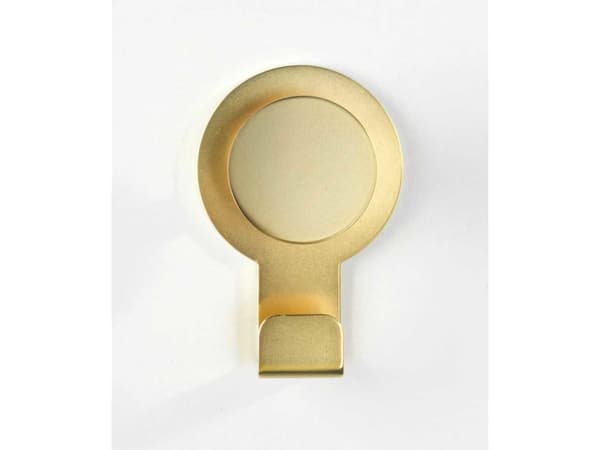 WENKO 24445100, inomhus, Universalkrok, Guld, Rostfritt stål, Självhäftande remsa, 50 mm