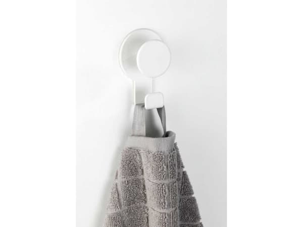 WENKO 24447100, inomhus, Universalkrok, Vit, Rostfritt stål, Självhäftande remsa, 50 mm