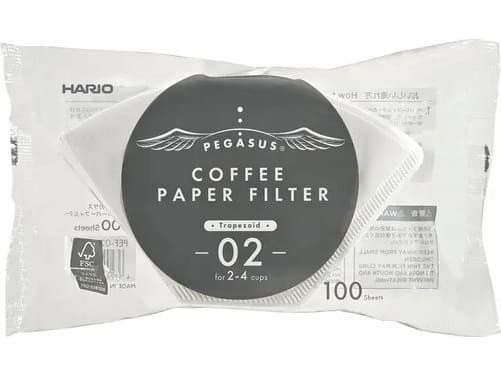 Hario Hario - Hvit PEGASUS 02 papirfiltre - 100 stk