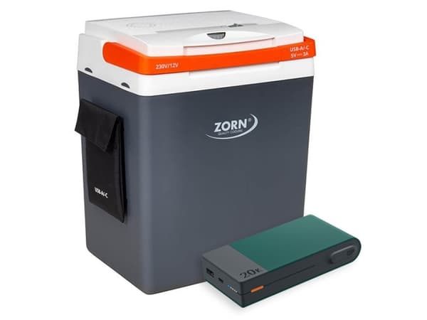 ZORN 30L sähköinen jäähdytin 12/230V sis. Powerbank -virtapankin