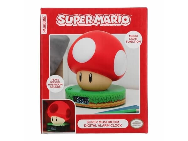 Paladone PP10064NN, Digital väckarklocka, Super Mushroom, Multifärg, LCD, USB, 137 mm