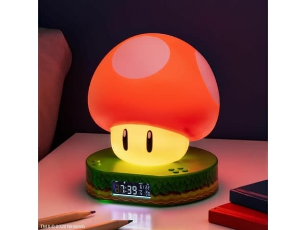 Paladone PP10064NN, Digital väckarklocka, Super Mushroom, Multifärg, LCD, USB, 137 mm