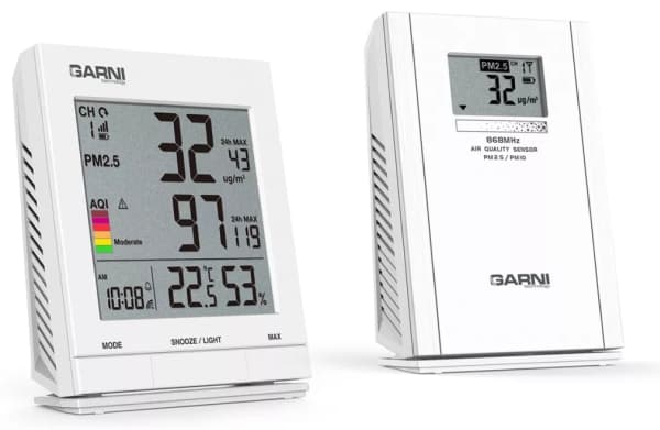 GARNI 204 OneCare, Hvit, Luftkvalitet, Inne hygrometer, Inne Termometer, Hygrometer, Termometer, 1 - 99%, 1%, 0,1 °C