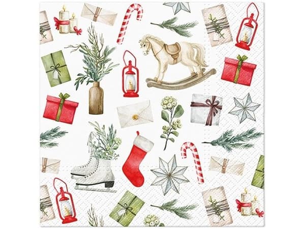 Paw Napkins Paper Vin Holidays 33X33cm 20Pcs