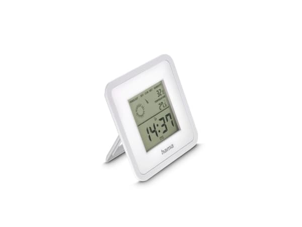 Hama Borneo, Electronic environment thermometer, Indoor, Digital, White, Plastic, Square