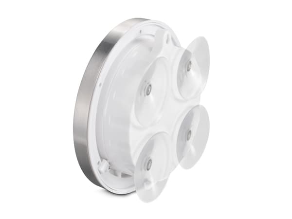 Hama Mauritius, Vägg, Quarts-klocka, Rund, Silver, Vit, -20 - 50 ° C, Gjuten aluminium