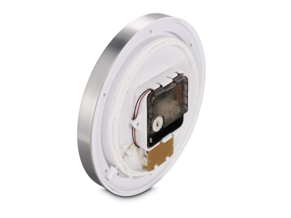 Hama Mauritius, Vägg, Quarts-klocka, Rund, Silver, Vit, -20 - 50 ° C, Gjuten aluminium