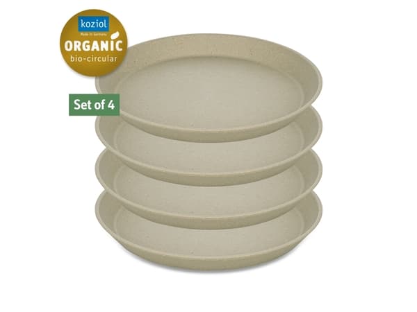 koziol Connect, Middagstallrik, Rund, Beige, 20,5 cm, 20 mm, 4 styck