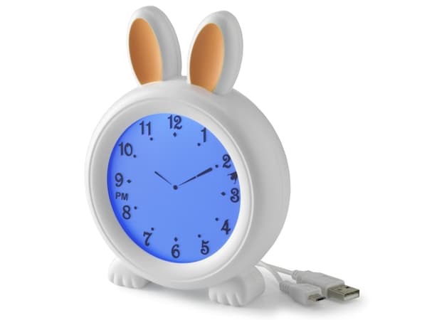 Alecto BC100BUNNY, Digital vekkerklokke, Rund, Hvit, Plast, 10 år, Barnerom
