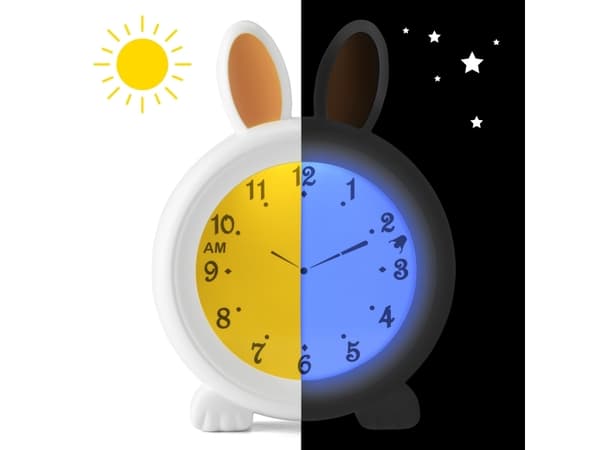 Alecto BC100BUNNY, Digital vekkerklokke, Rund, Hvit, Plast, 10 år, Barnerom