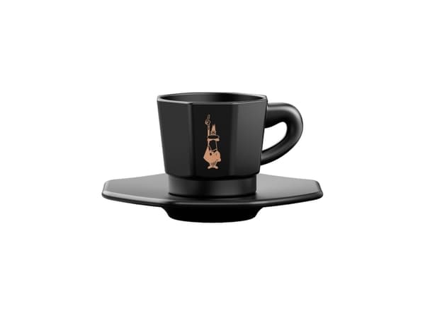 Bialetti RTATZ403, Setti, 0,075 L, Musta, Posliini, Kuppi, Kahvi