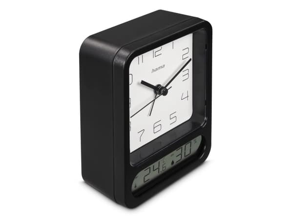Hama Pag, Digital vekkerklokke, Rektangel, Sort, Innendørs, 12 timers, -10 - 50 °C
