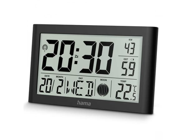 Hama Martinique, Digital alarm clock, Oval, Black, Indoor, Adult, Boy/Girl