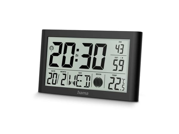 Hama Martinique, Digital alarm clock, Oval, Black, Indoor, Adult, Boy/Girl