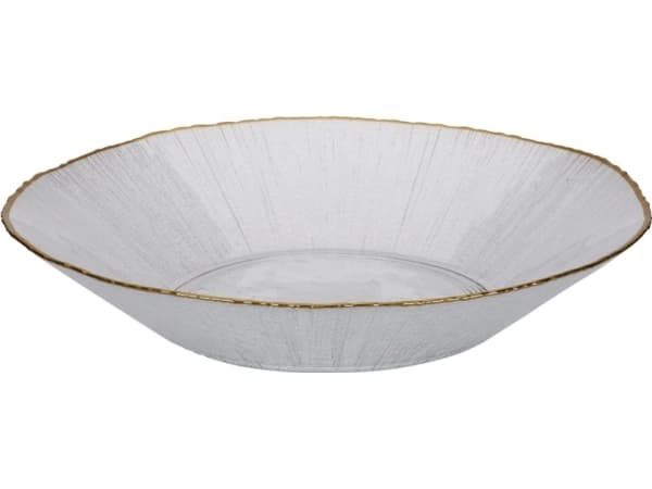 Home Styling Collection Szklana misa złotą obwódką DATURA, 30 cm