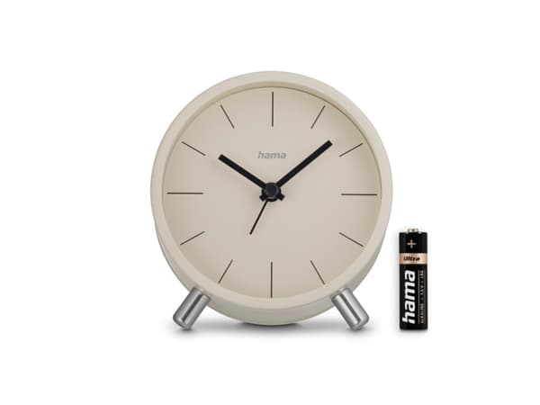 Hama Flores, Rund, Beige, Sort, Rustfritt stål, Analog, Batteri, AA, 110 mm