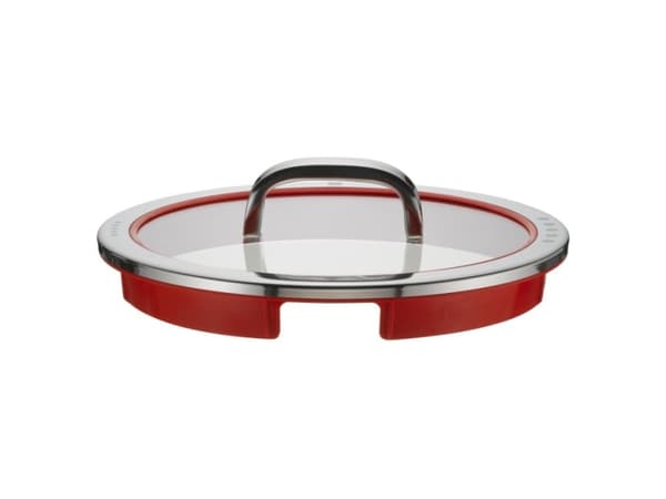 WMF 8900541252, Rund, Röd, Rostfritt stål, Glas, Rostfritt stål, Rostfritt stål, Rostfritt stål, 24 cm