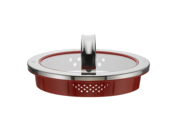 WMF 8900541245, Pyöreä, Punainen, Ruostumaton teräs, Lasi, Ruostumaton teräs, Ruostumaton teräs, Ruostumaton teräs, 16 cm