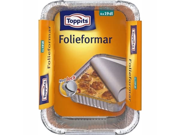 Folieformer med lokk 19dl 15stk DFP