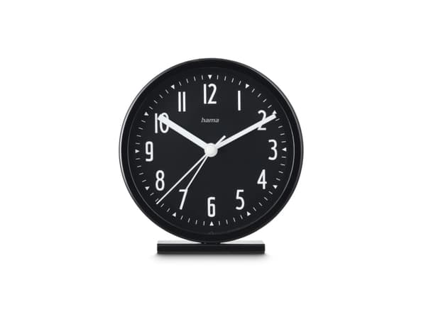 Hama Skye, Mekanisk alarmklokke, Rund, Sort, Innendørs, 12 timers, Plast