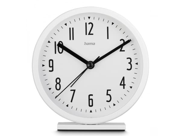 Hama Skye, Mekanisk alarmklokke, Rund, Hvit, Innendørs, 12 timers, Plast