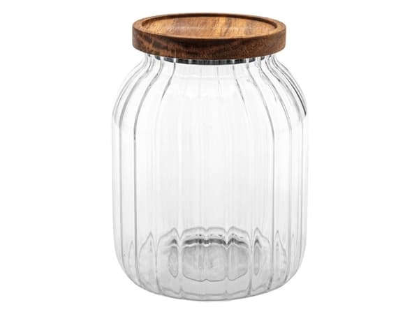 5fem Glasskrukke med trelokk HARMONY, 2 l