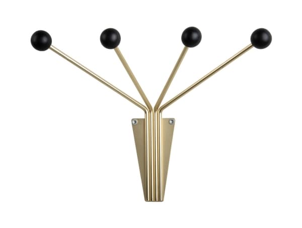 present time PT4007BK, inomhus, Universalkrok, Svart, Guld, Strykjärn, 210 mm, 115 mm