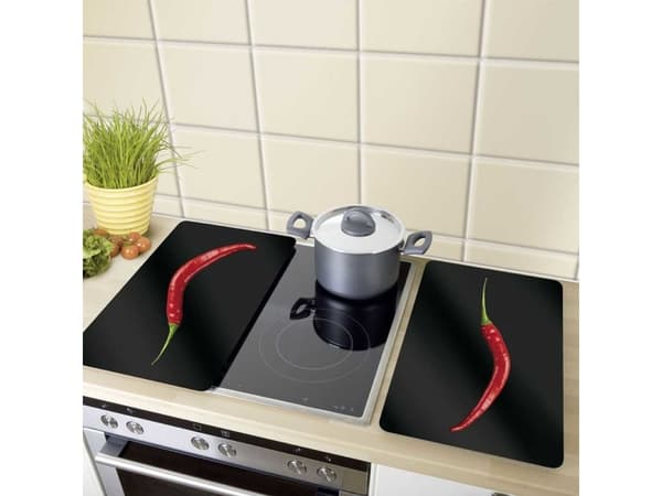 Wenko Płyty ochronne na kuchenkę, HOT CHILI – 2 sztuki, WENKO