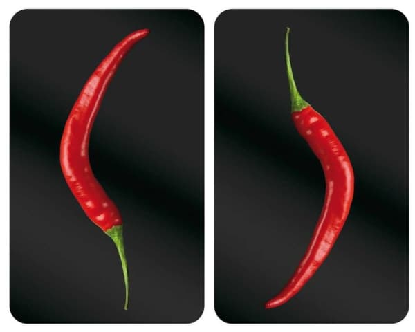 Wenko Płyty ochronne na kuchenkę, HOT CHILI – 2 sztuki, WENKO