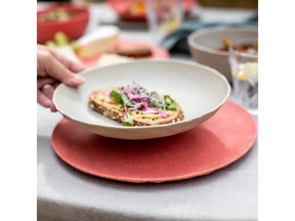koziol Club Plate, Middagstallerken, Rund, Rød, 26 cm, 18 mm, 4 stykker