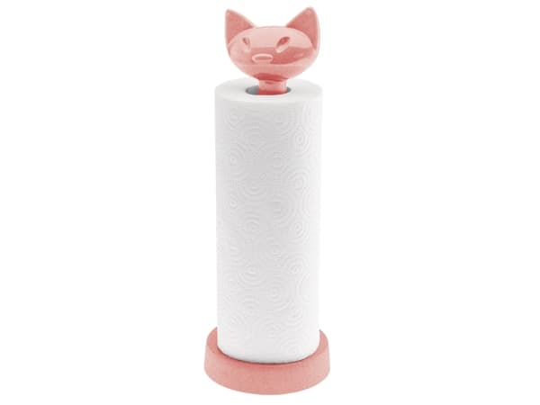 koziol MIAOU, Bordsmonterad pappershanddukshållare, Röd, 26 cm, Rund, 1 styck