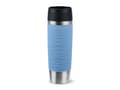 Miniatyrbilde 1 av 5: EMSA Travel Mug Waves Grande, Blå, Rustfritt stål, Silikon, Rustfritt stål, Polypropylen (PP), 500 ml, 8,3 cm, 240 mm