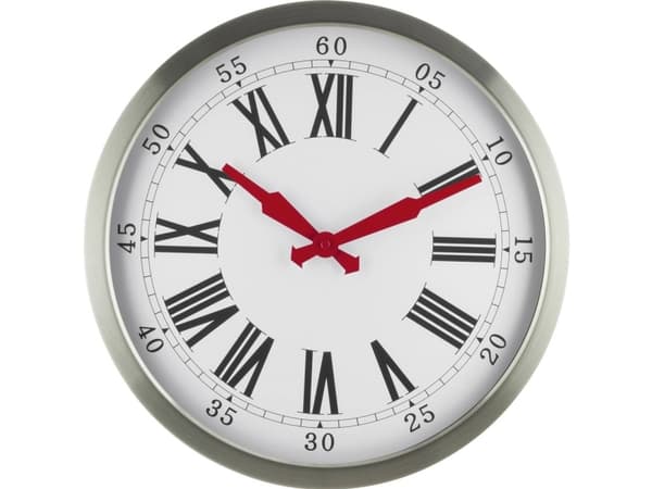 EUROTIME 56860-07 Radio Vægur 40 cm Sølv