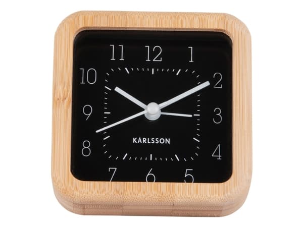 Karlsson KA5924BK, Bord, Digital klokke, firkant, Sort, Tre, Strykejern, Batteri