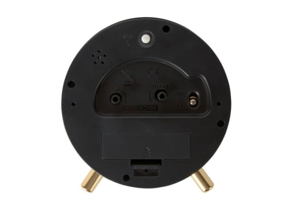 Karlsson Gold Disc, Quartz alarm clock, Round, Black, Gold, Indoor, Adult, 12h