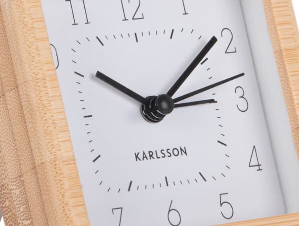 Karlsson KA5924WH, Bord, Digital klokke, firkant, Hvit, Tre, Strykejern, Batteri